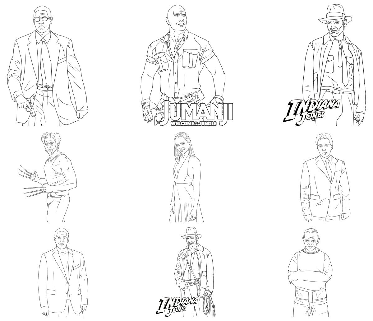 73 drawings — To color and print