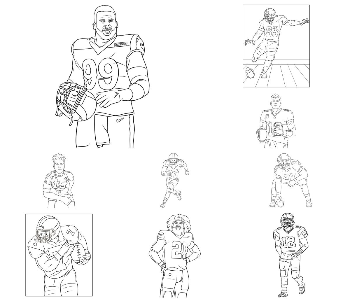 43 drawings — To color and print