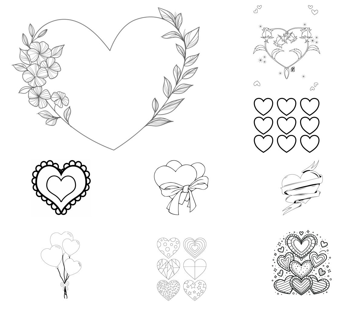 11 drawings — To color and print