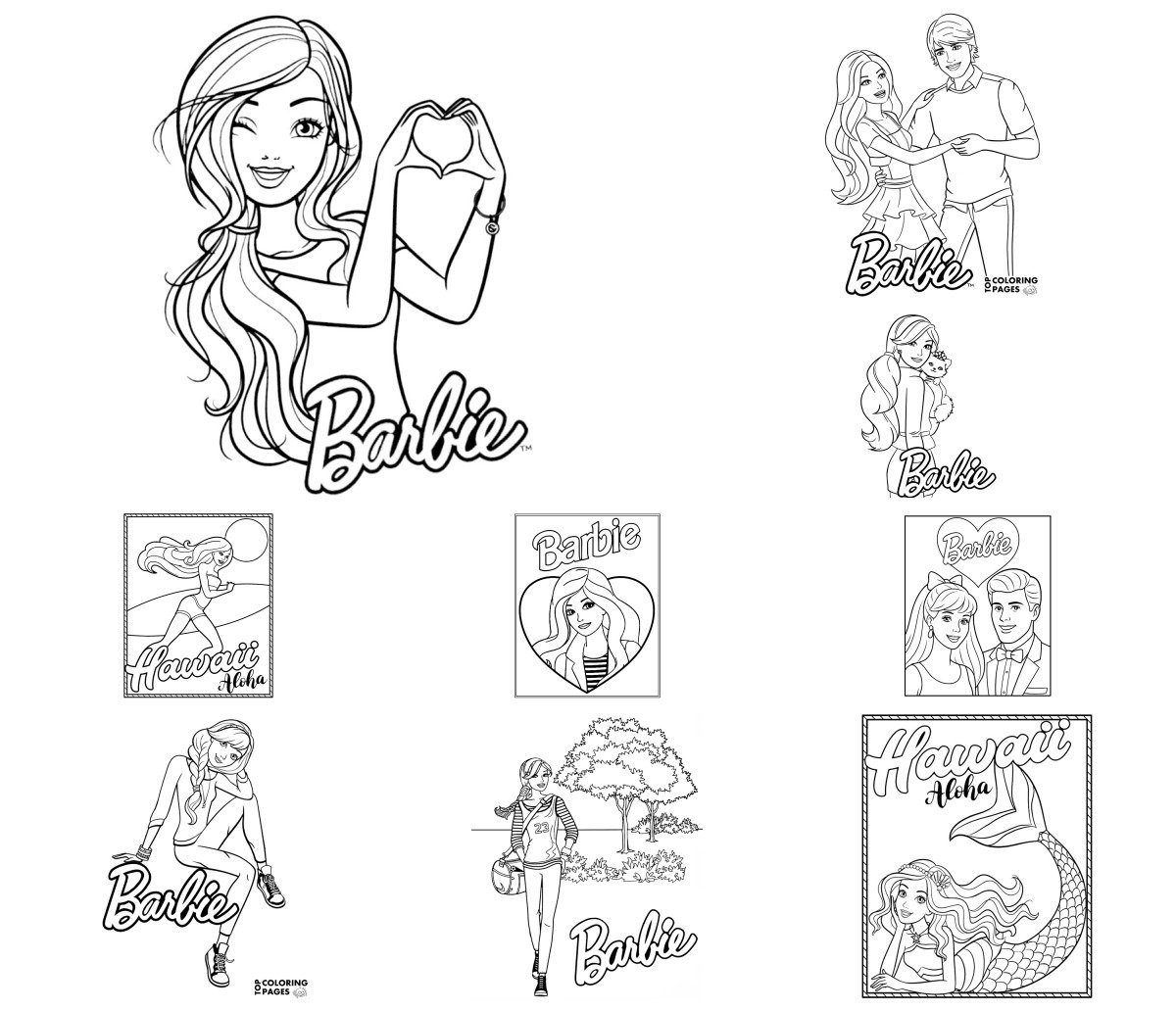 59 drawings — To color and print