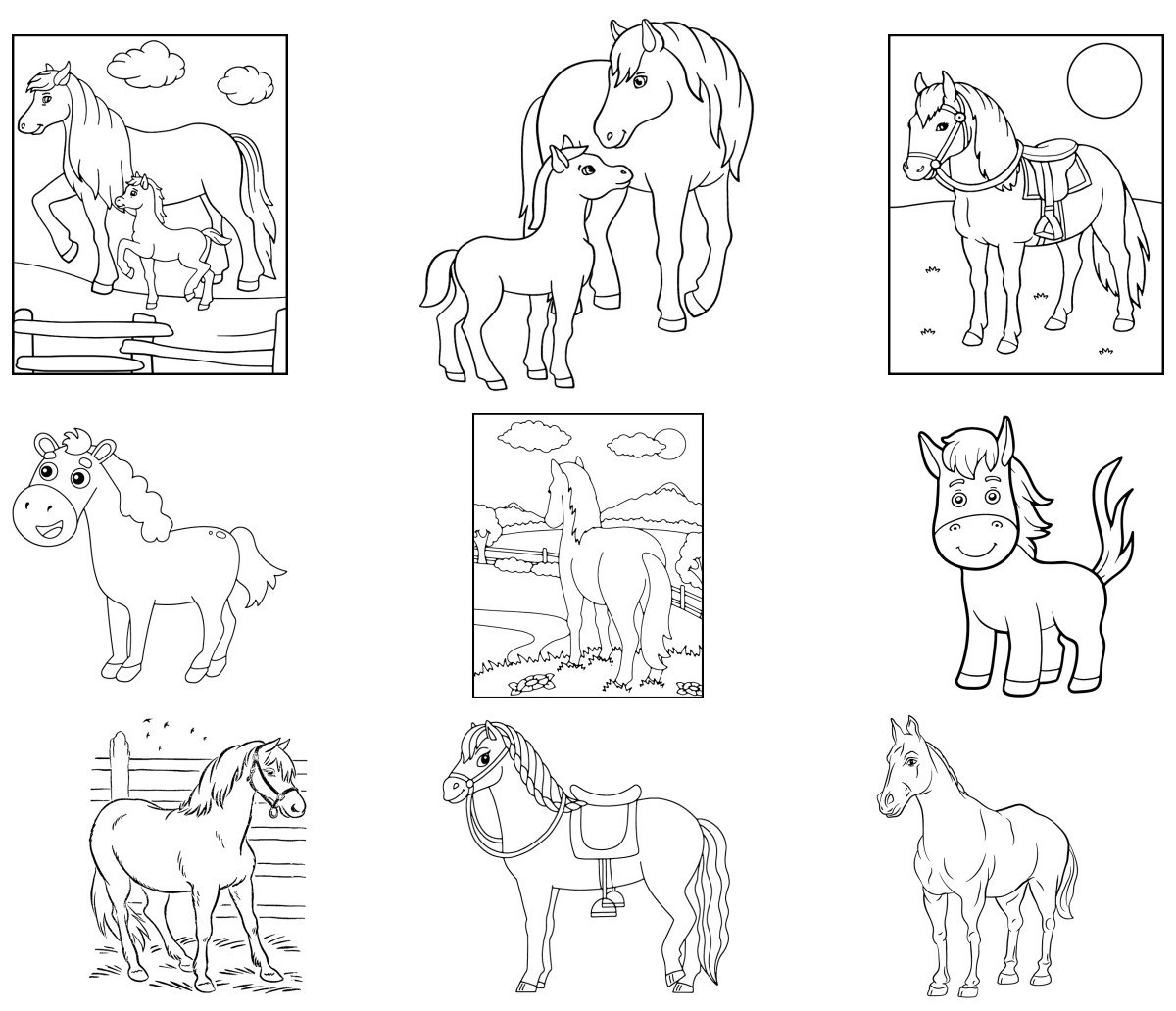 40 drawings — To color and print