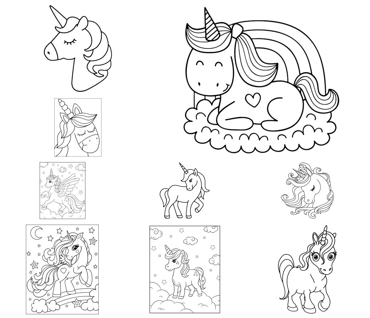 49 drawings — To color and print