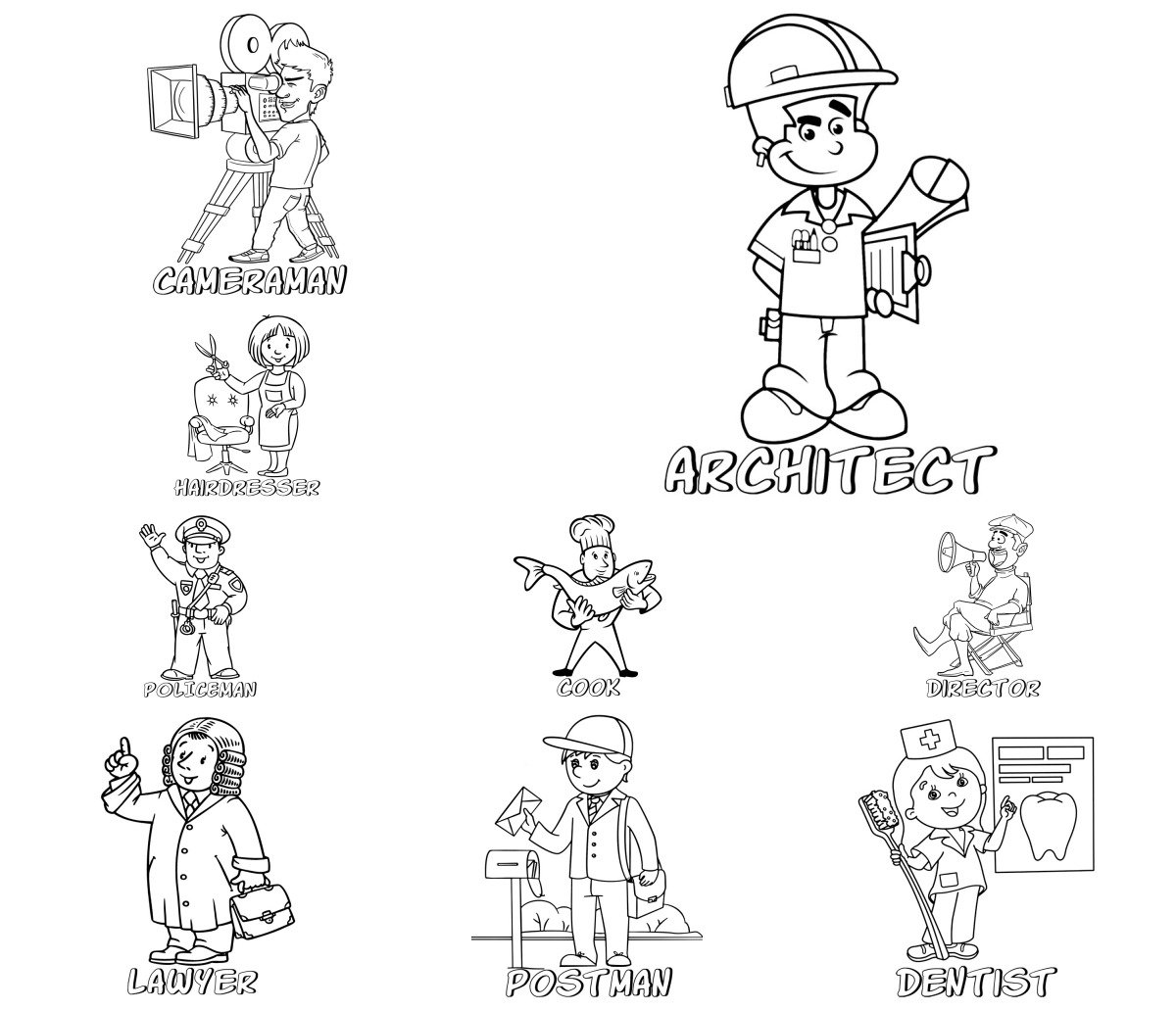 58 drawings — To color and print