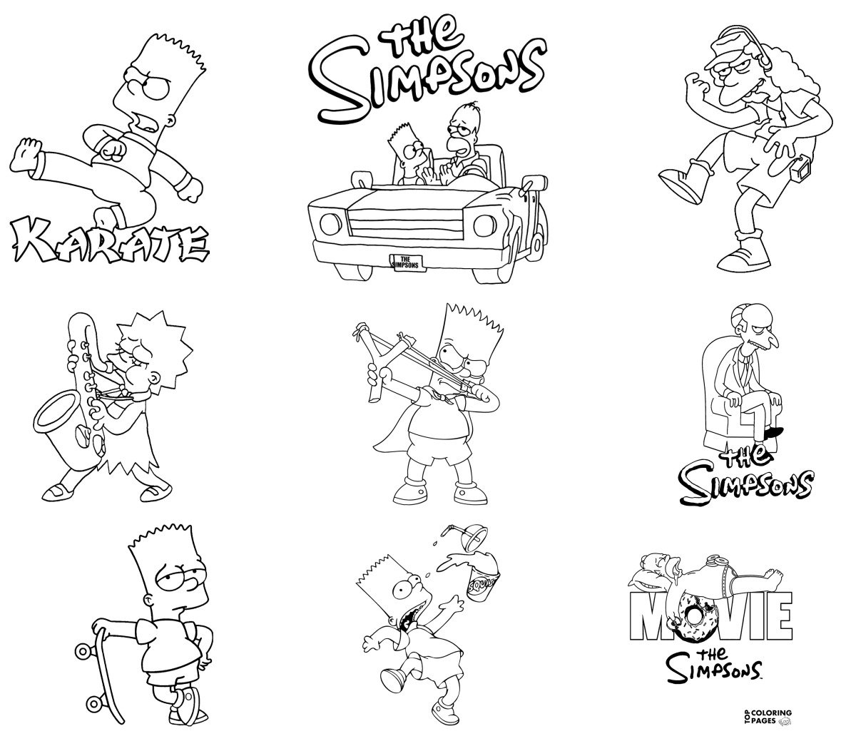 44 drawings — To color and print