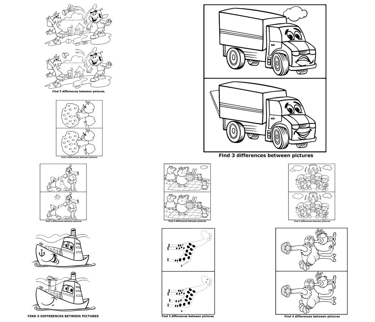 39 drawings — To color and print