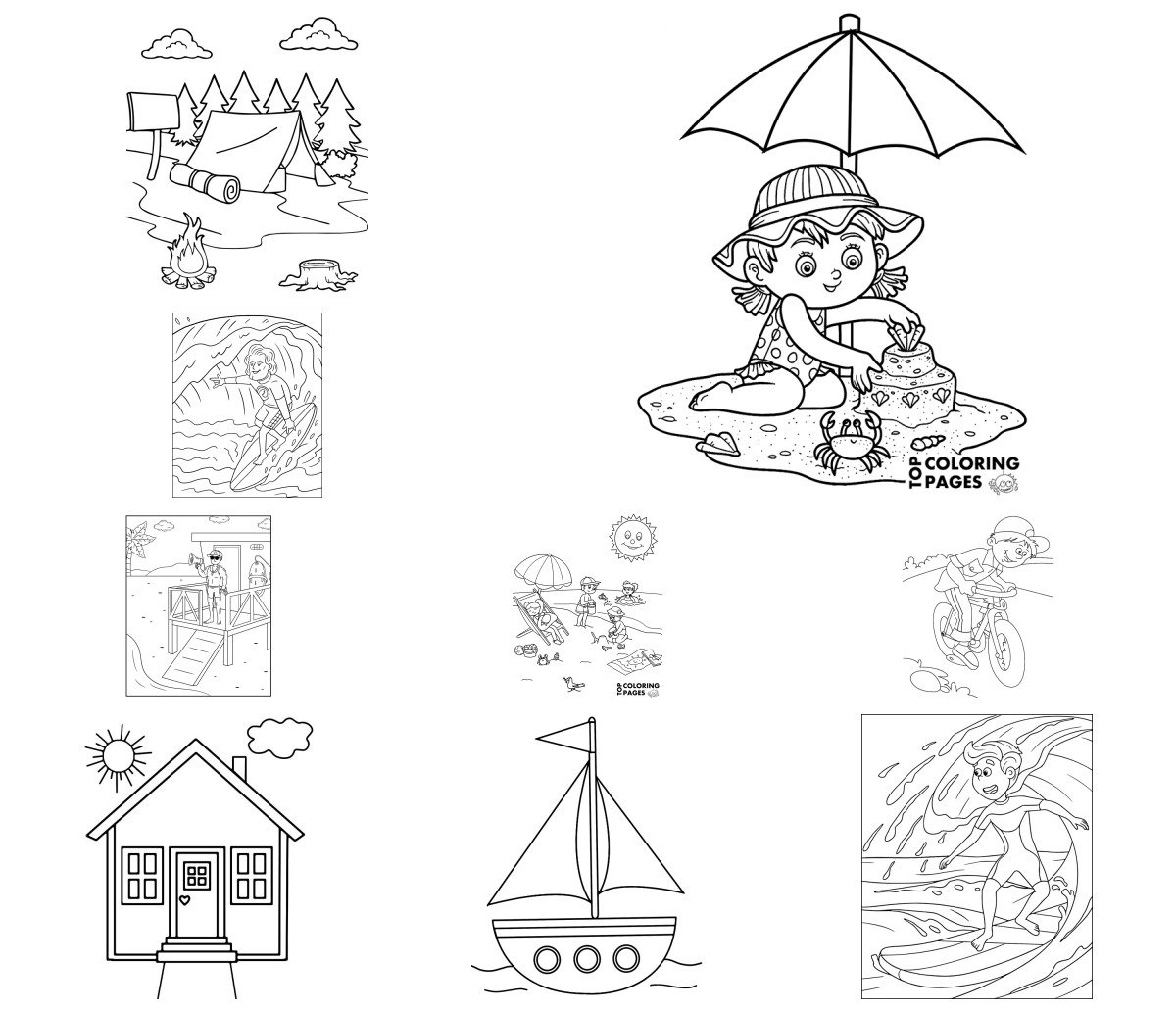 48 drawings — To color and print