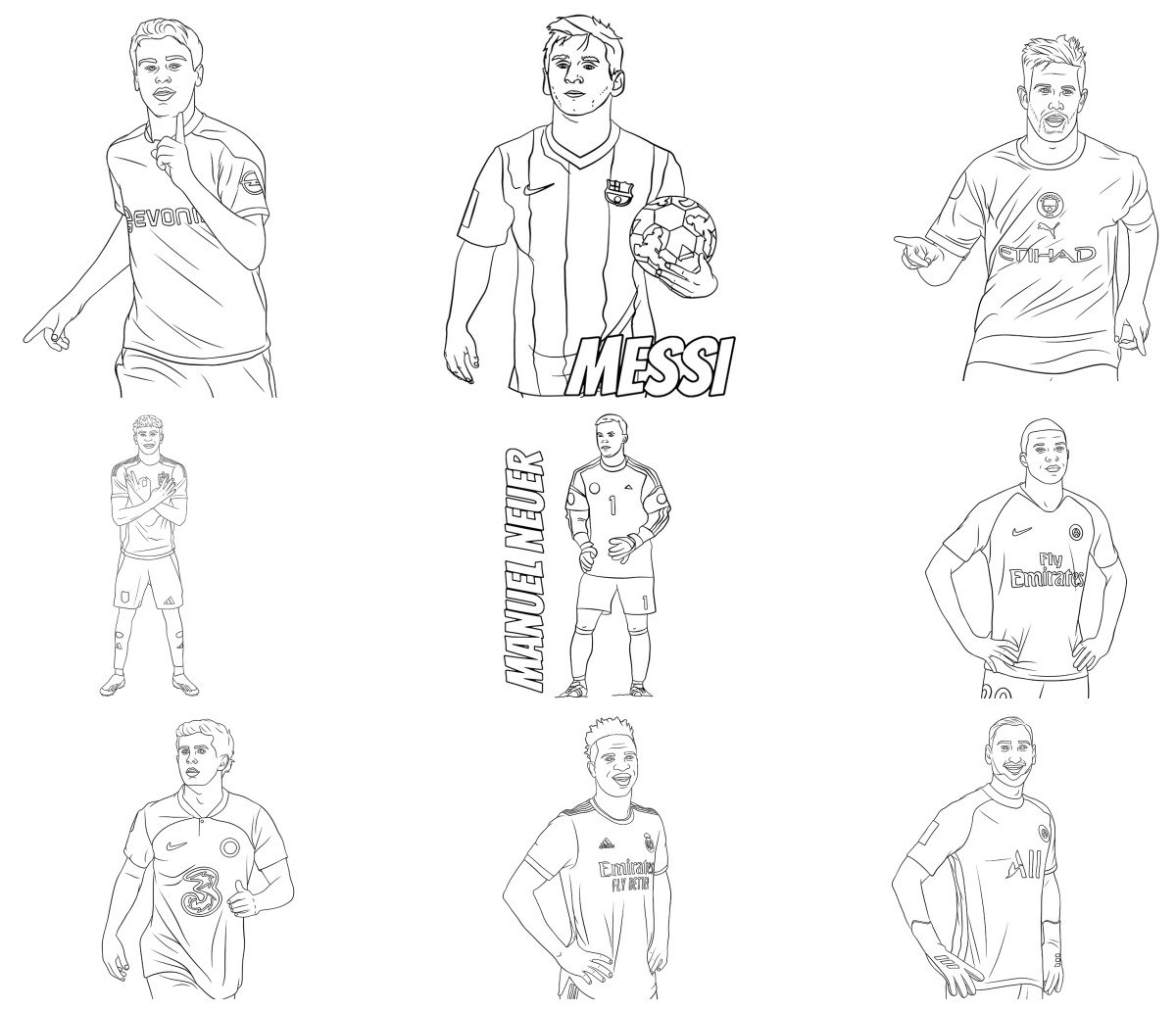77 drawings — To color and print