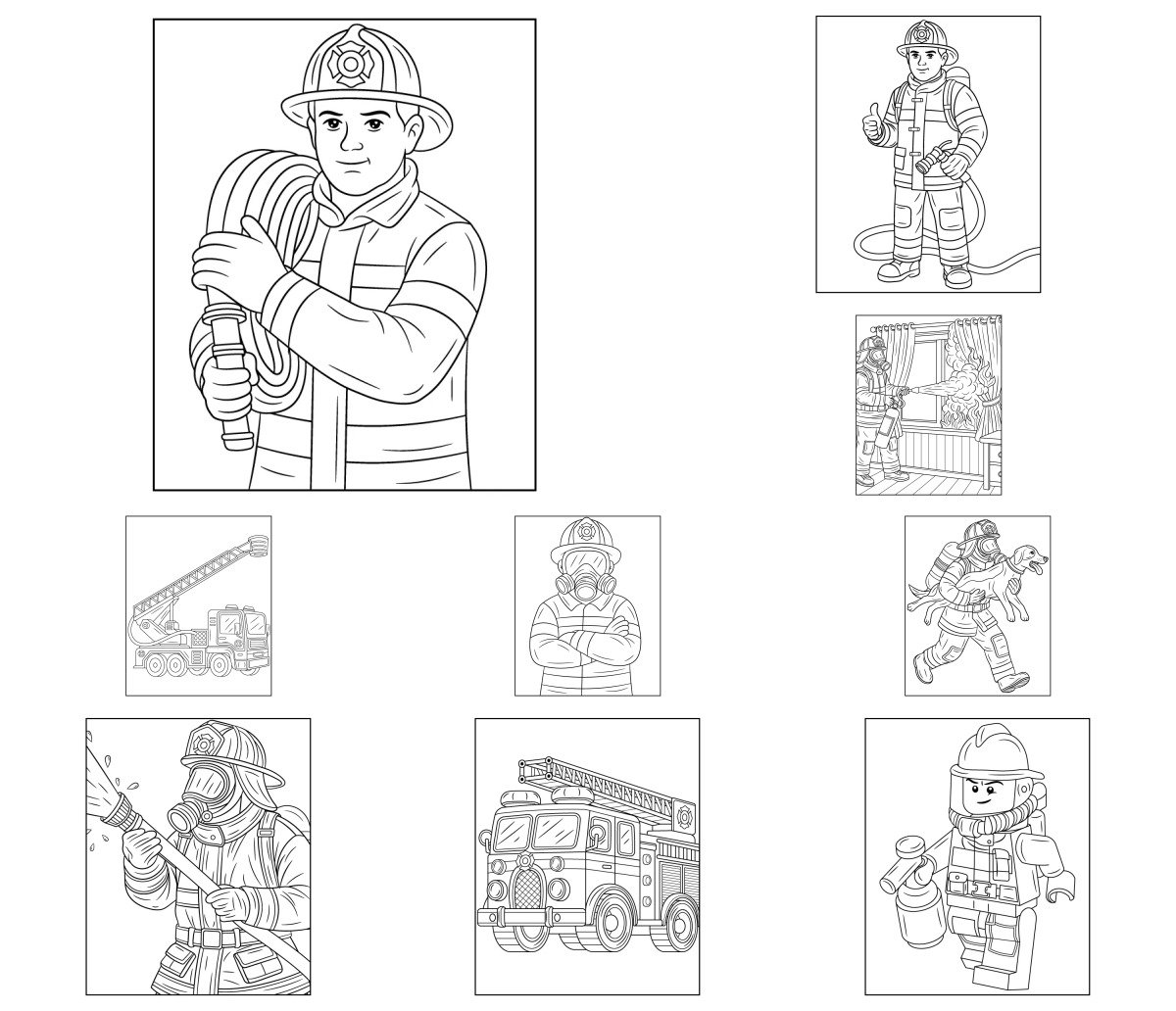 39 drawings — To color and print