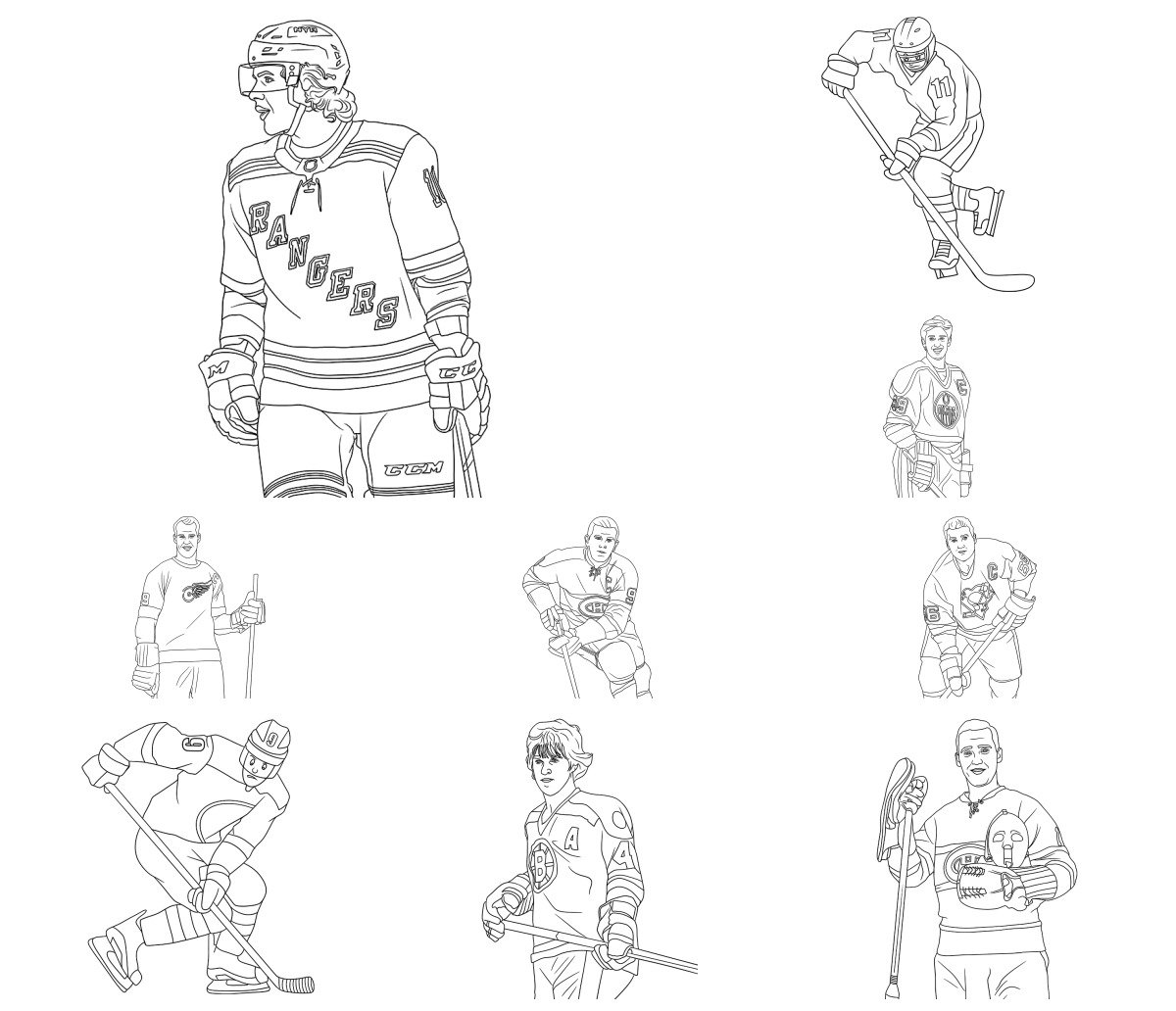48 drawings — To color and print