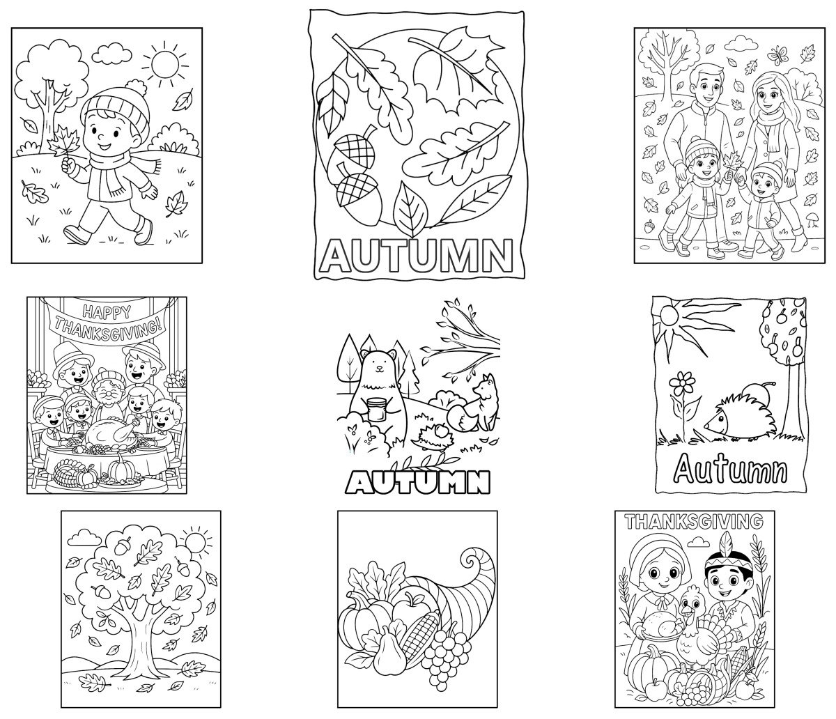 52 drawings — To color and print