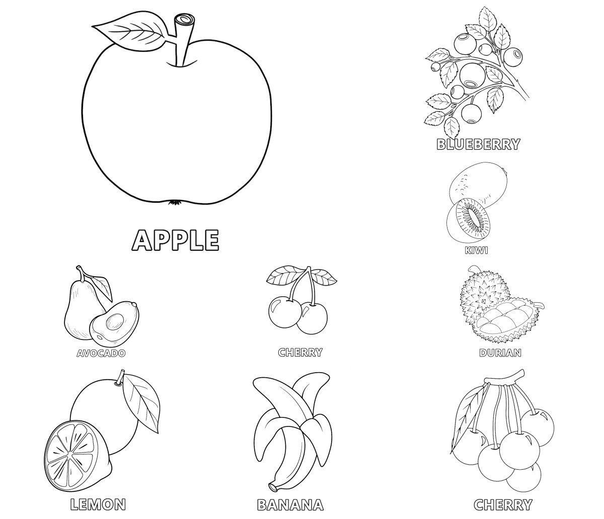 52 drawings — To color and print