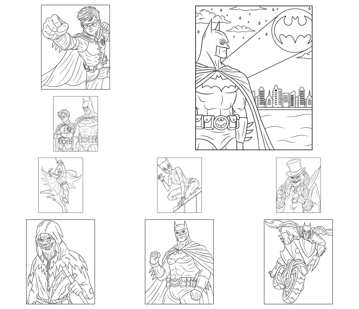 36 drawings — To color and print