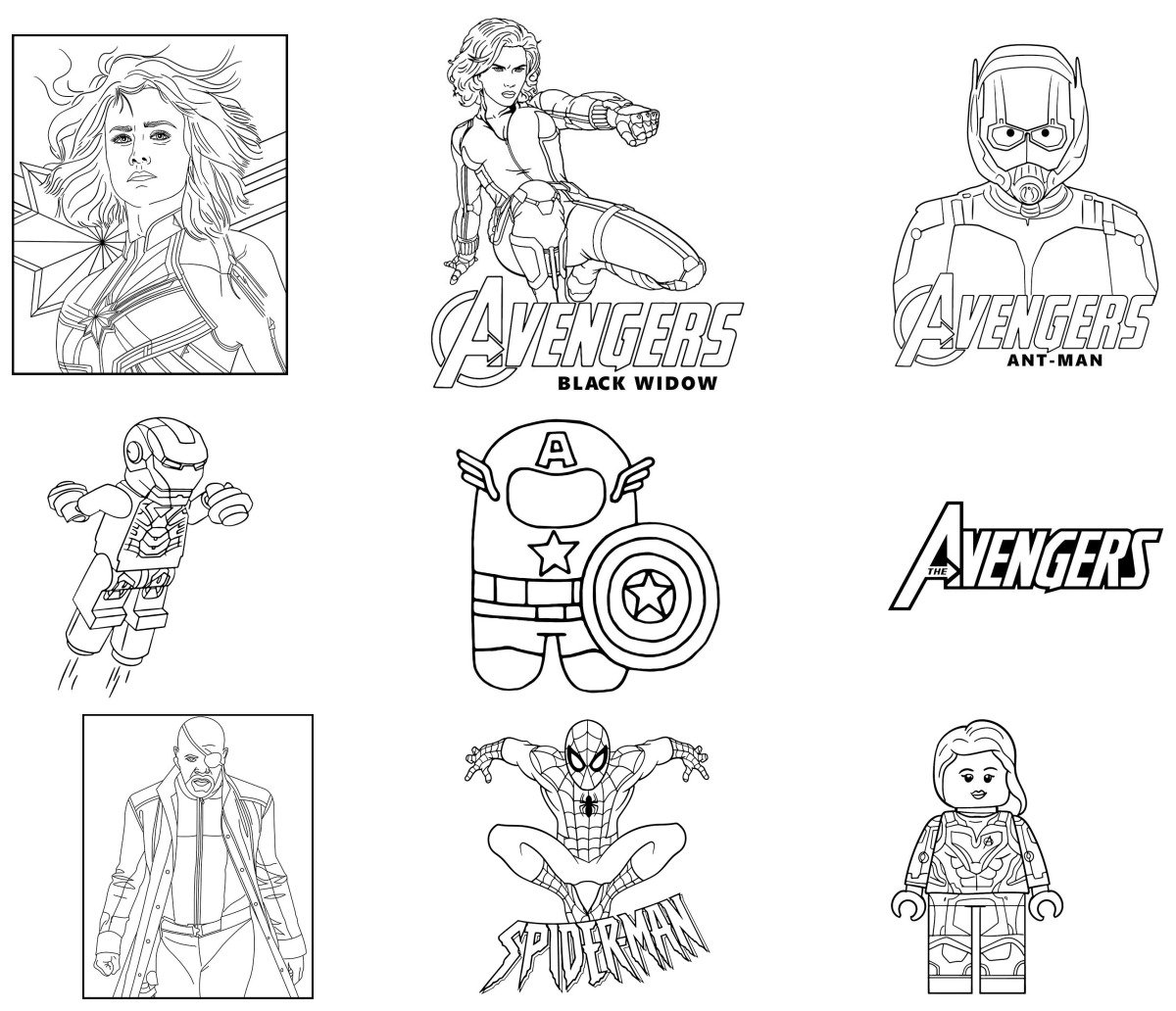 54 drawings — To color and print