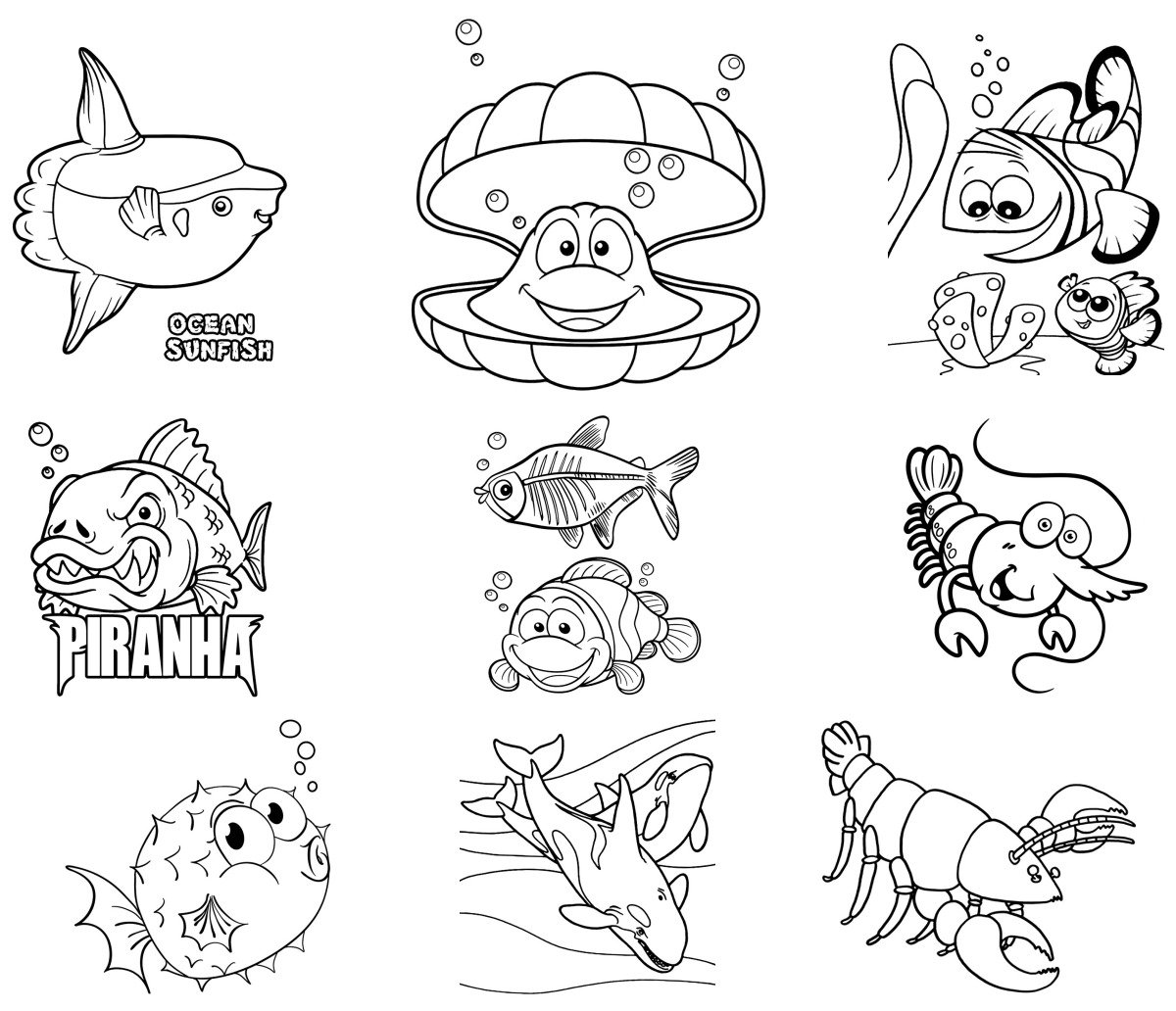 64 drawings — To color and print