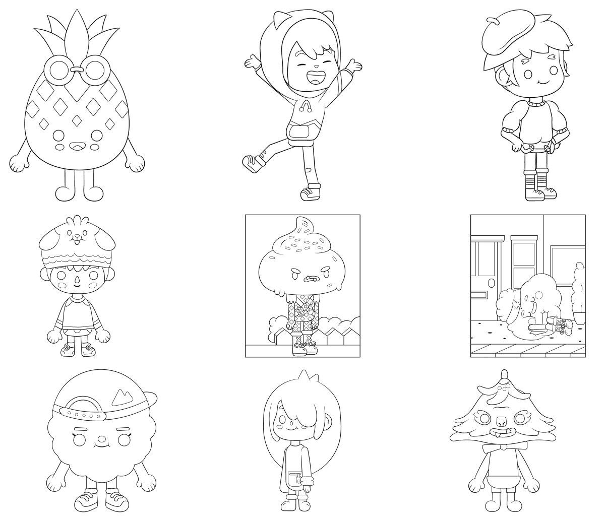 49 drawings — To color and print
