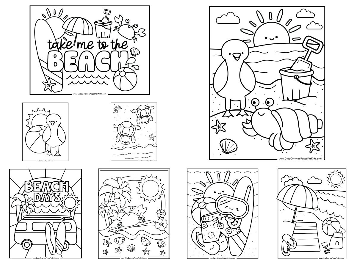 8 drawings — To color and print