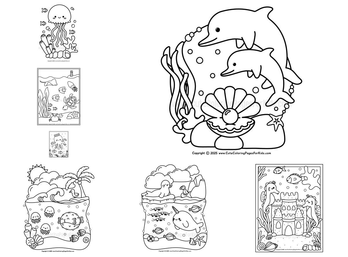 7 drawings — To color and print