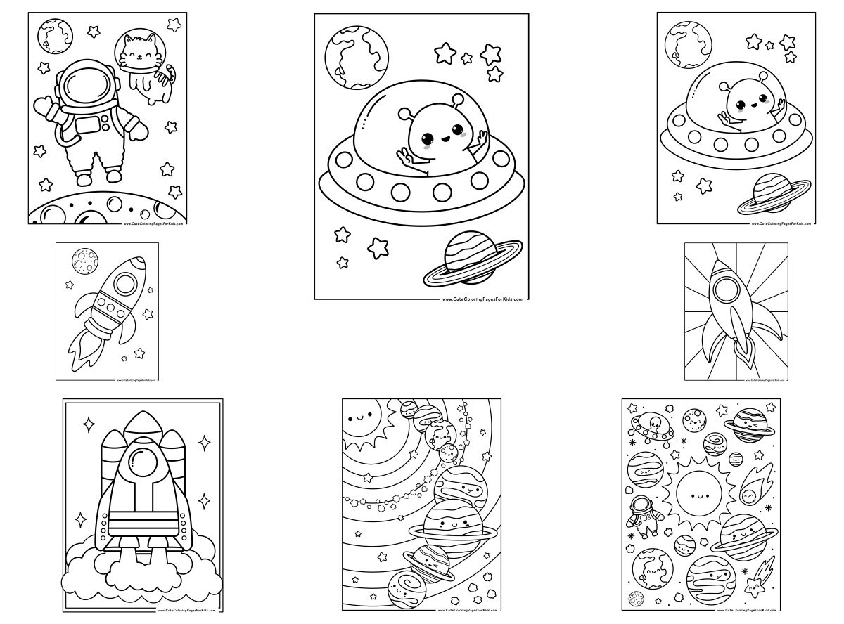 8 drawings — To color and print