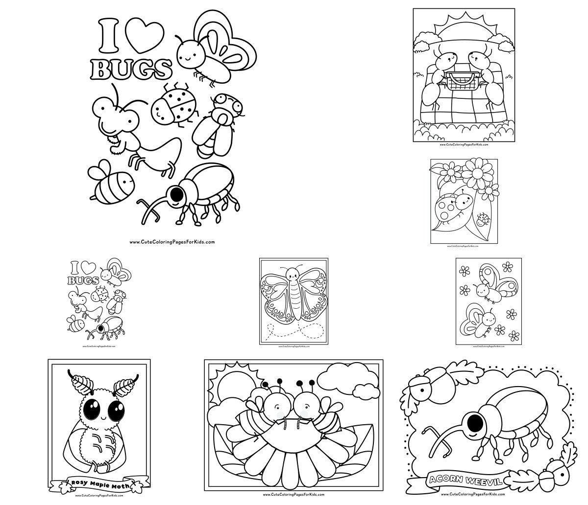 12 drawings — To color and print