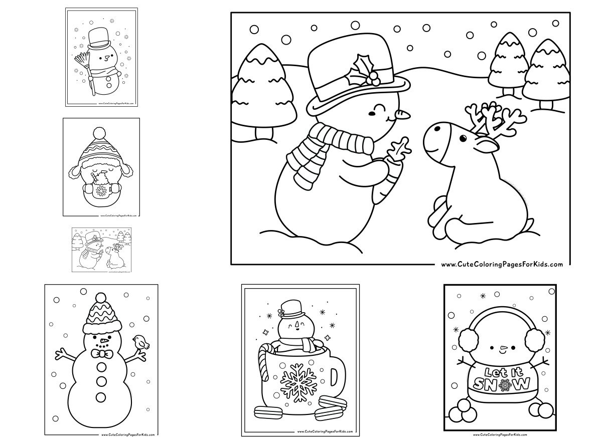 7 drawings — To color and print