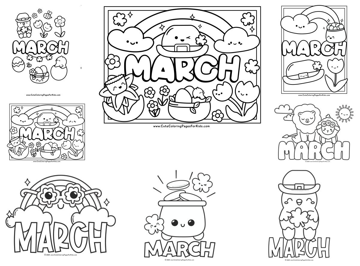 8 drawings — To color and print