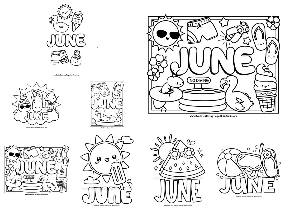 8 drawings — To color and print