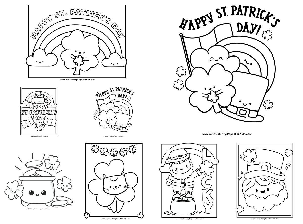 8 drawings — To color and print