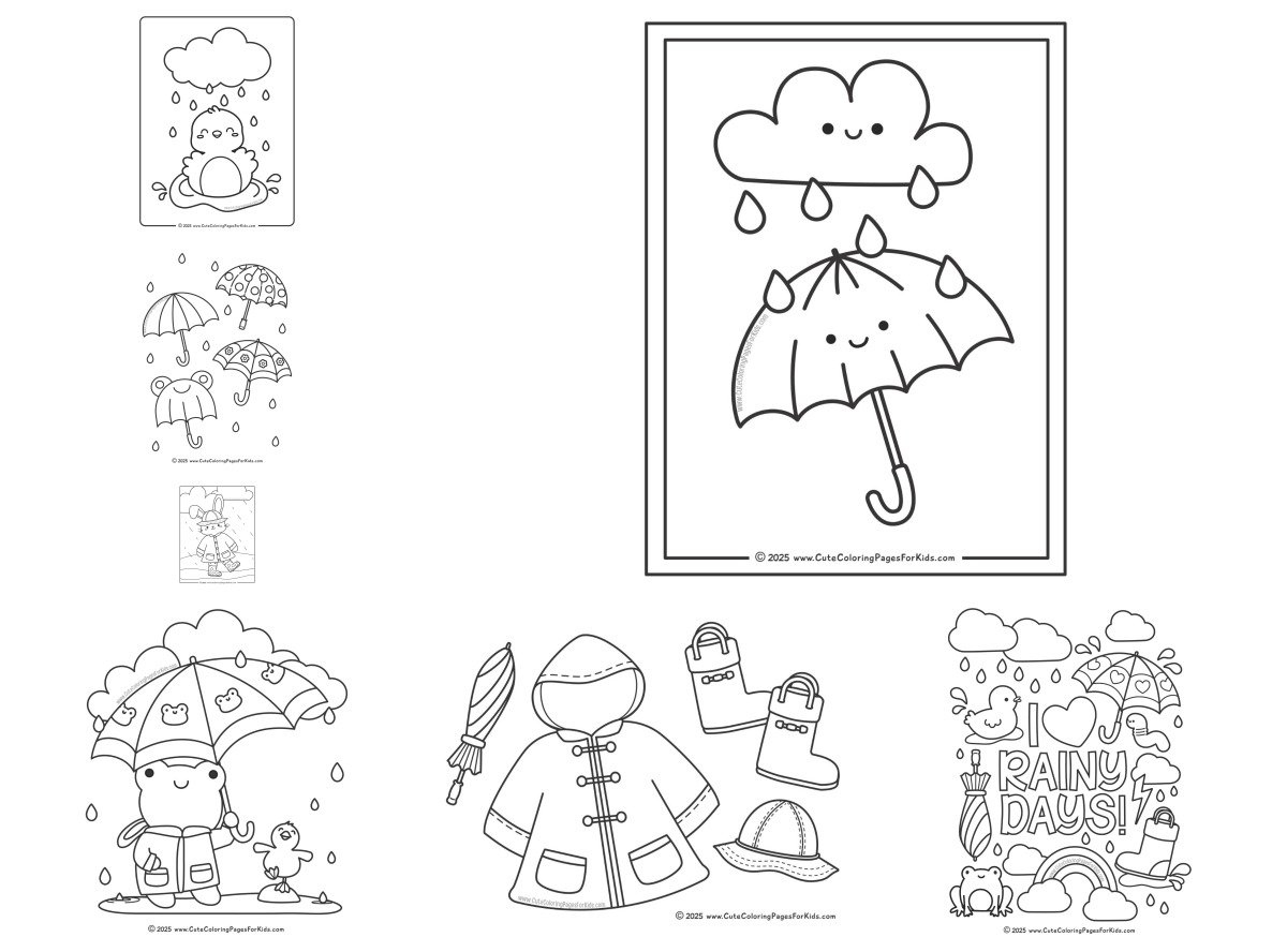 7 drawings — To color and print