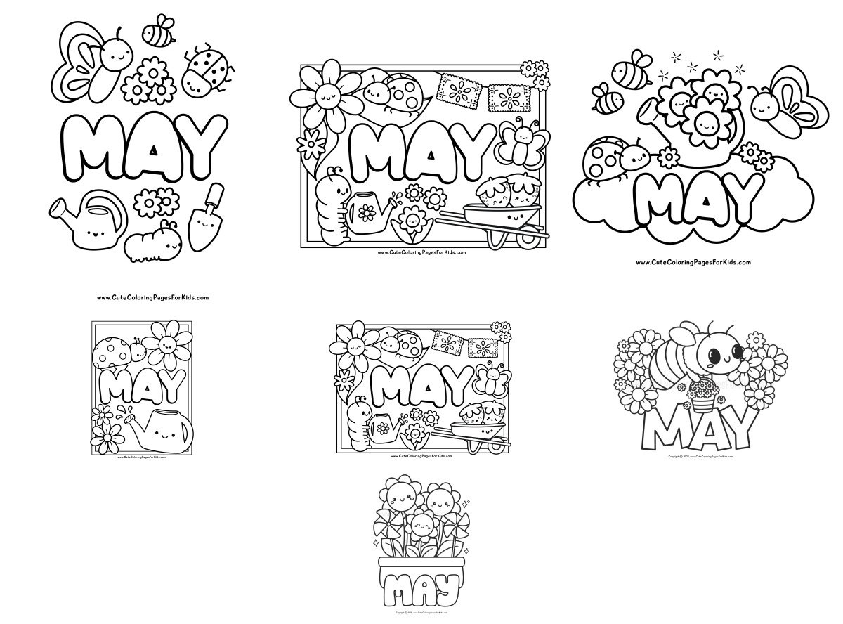 7 drawings — To color and print