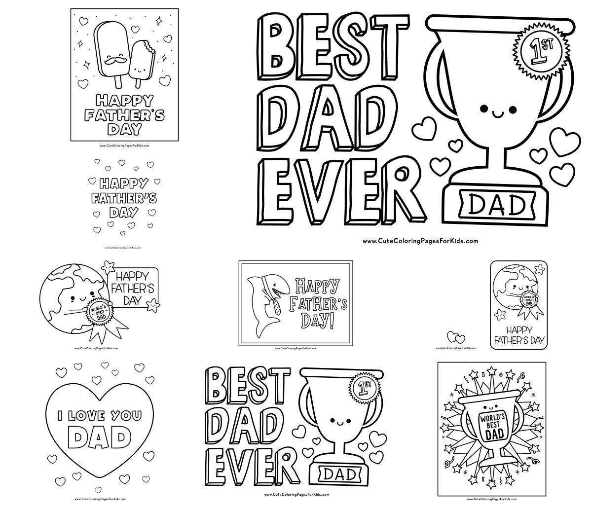 13 drawings — To color and print 13 drawings — To color and print