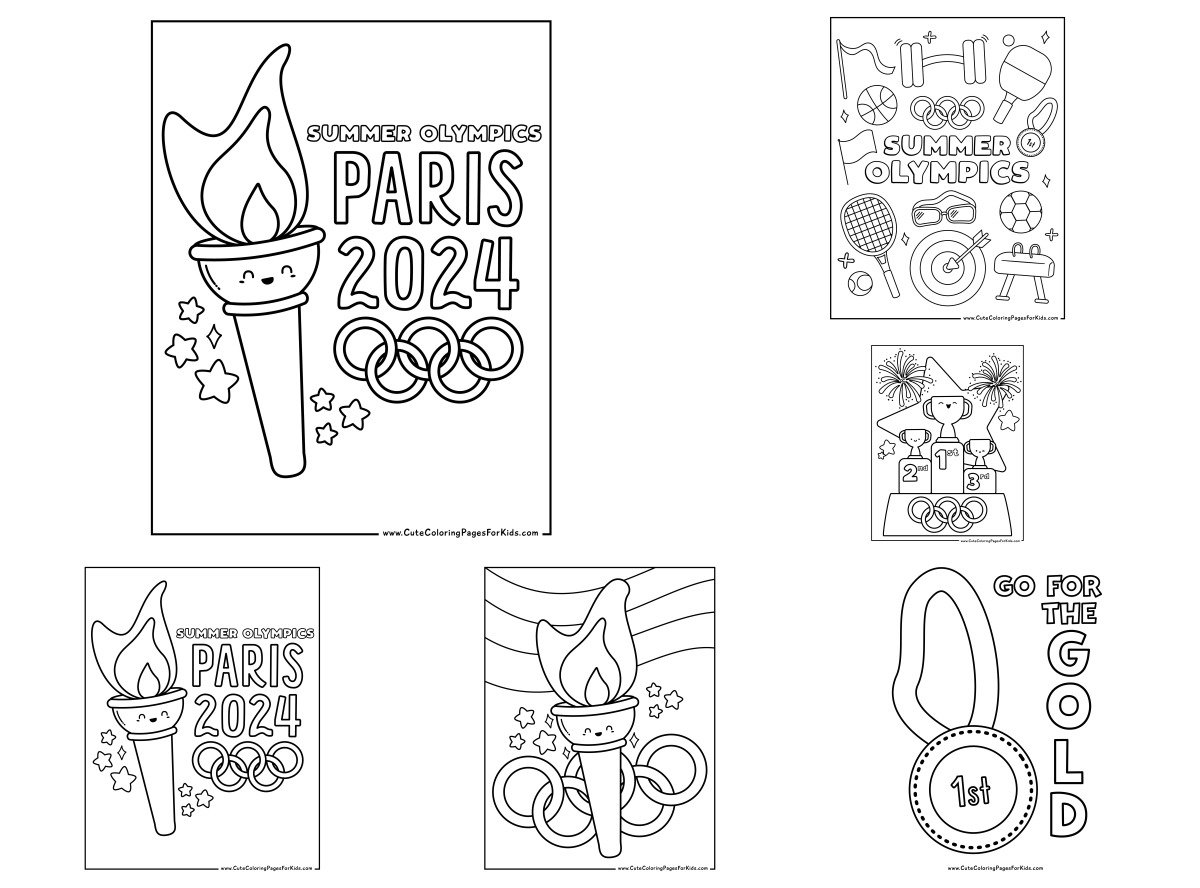 6 drawings — To color and print