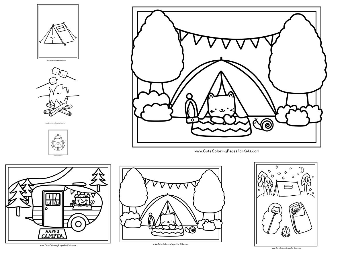 7 drawings — To color and print