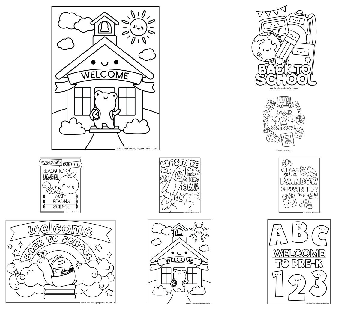 24 drawings — To color and print