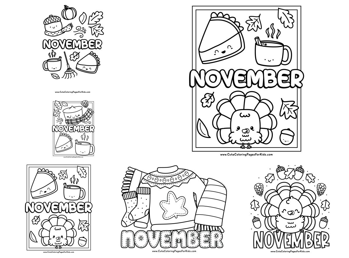6 drawings — To color and print
