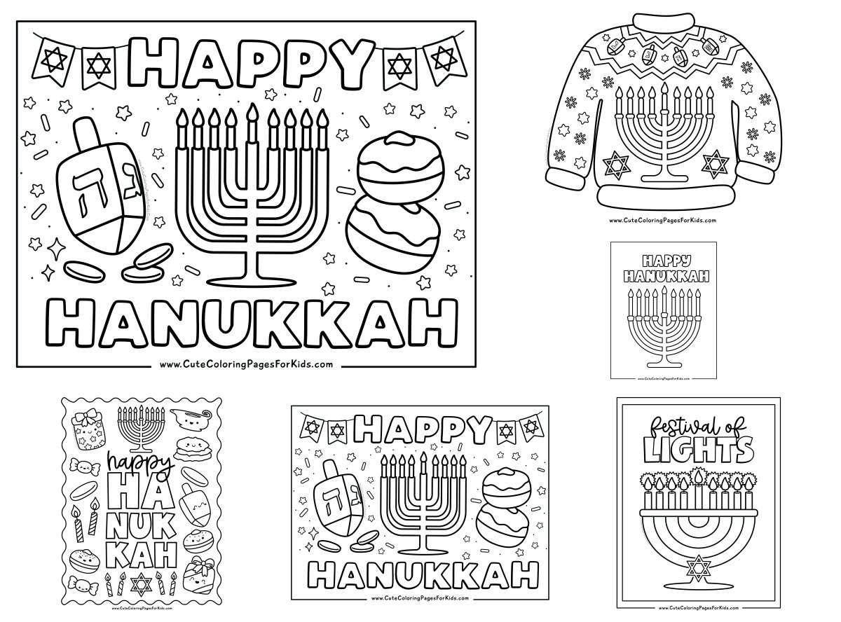 6 drawings — To color and print