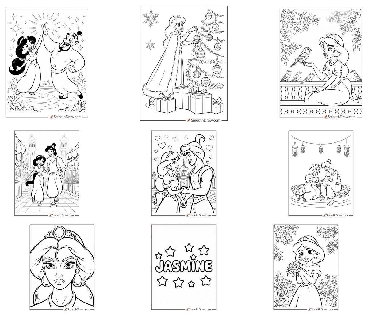 34 drawings — To color and print