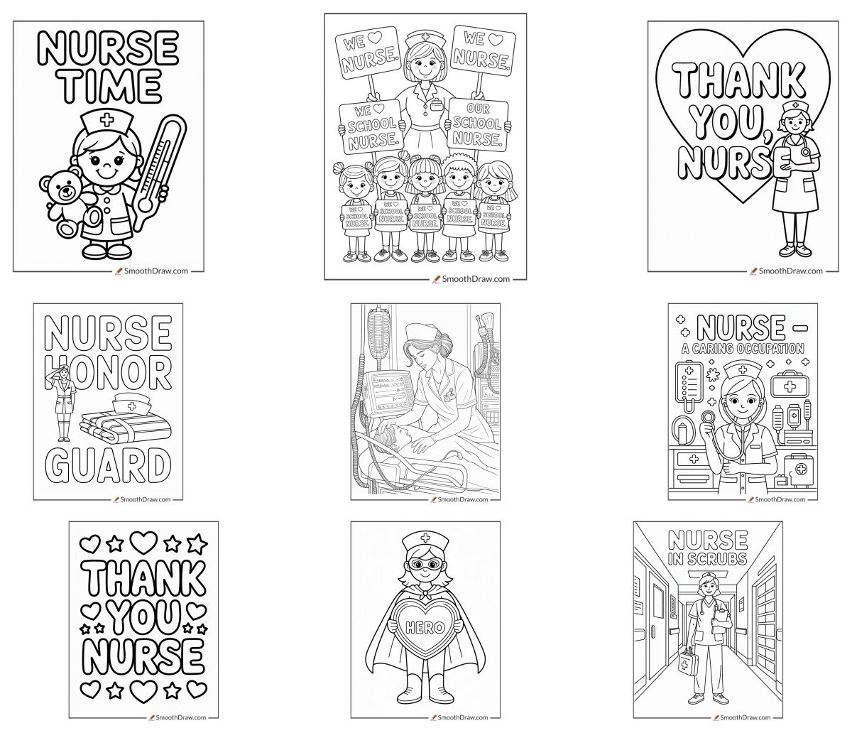 34 drawings — To color and print