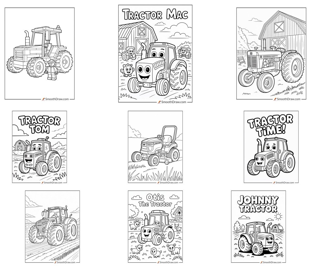 48 drawings — To color and print