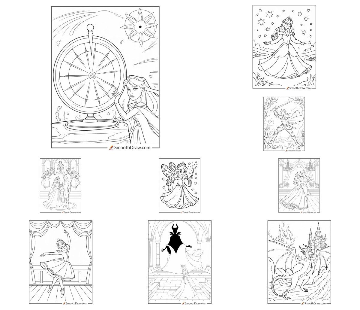 48 drawings — To color and print