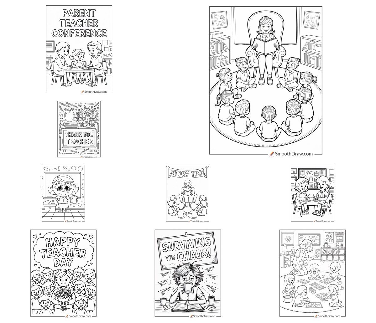 84 drawings — To color and print