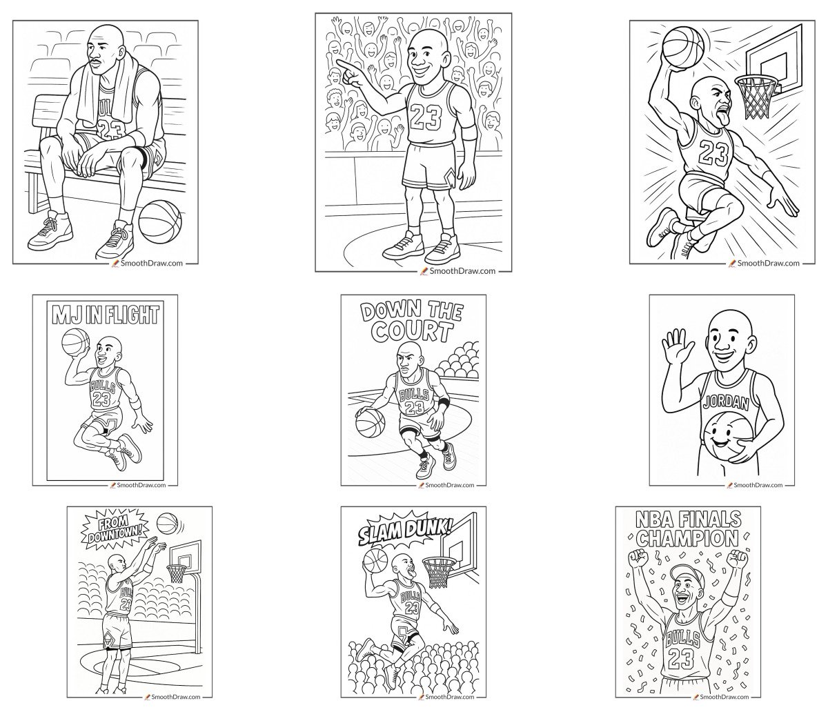 48 drawings — To color and print