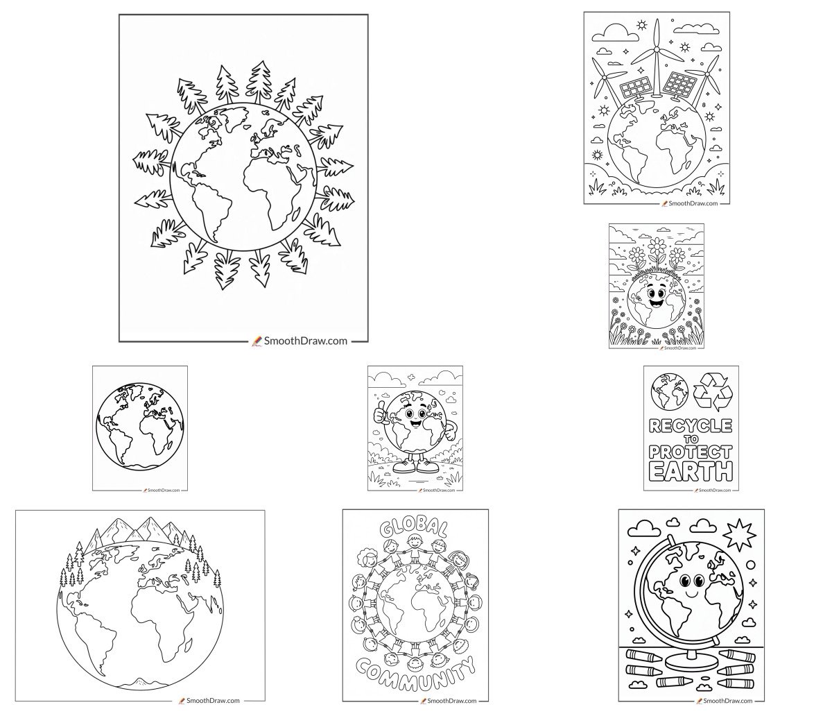 32 drawings — To color and print