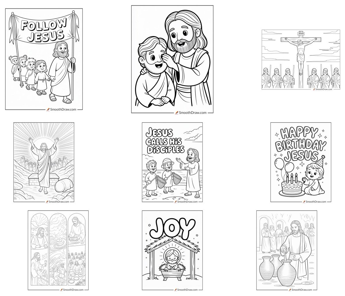 49 drawings — To color and print