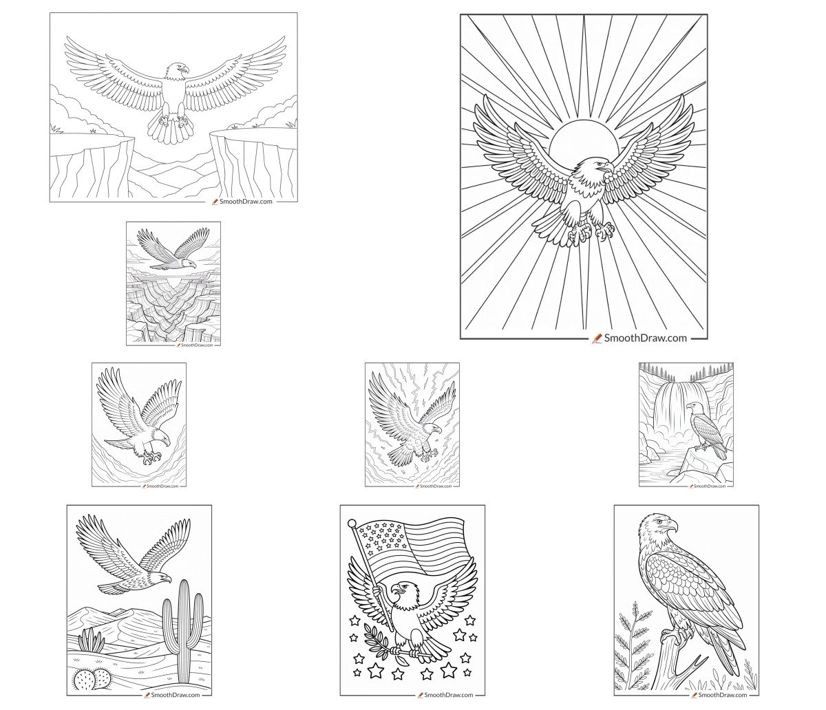 72 drawings — To color and print
