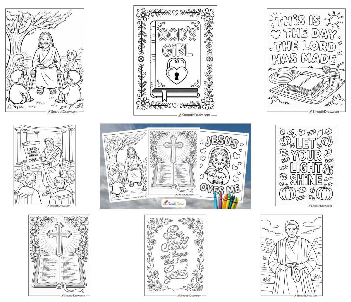 37 drawings — To color and print