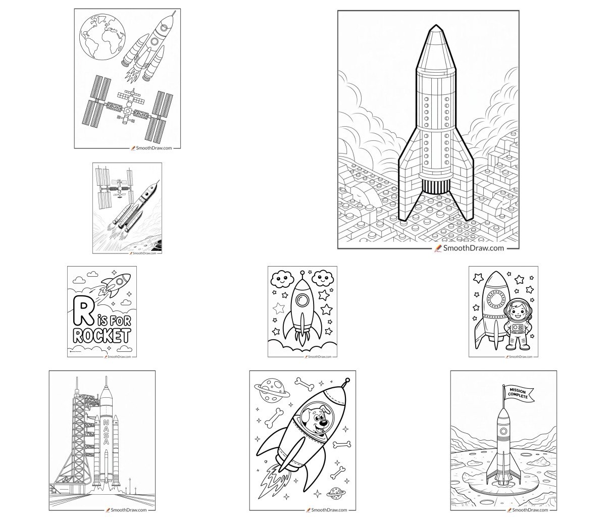 34 drawings — To color and print