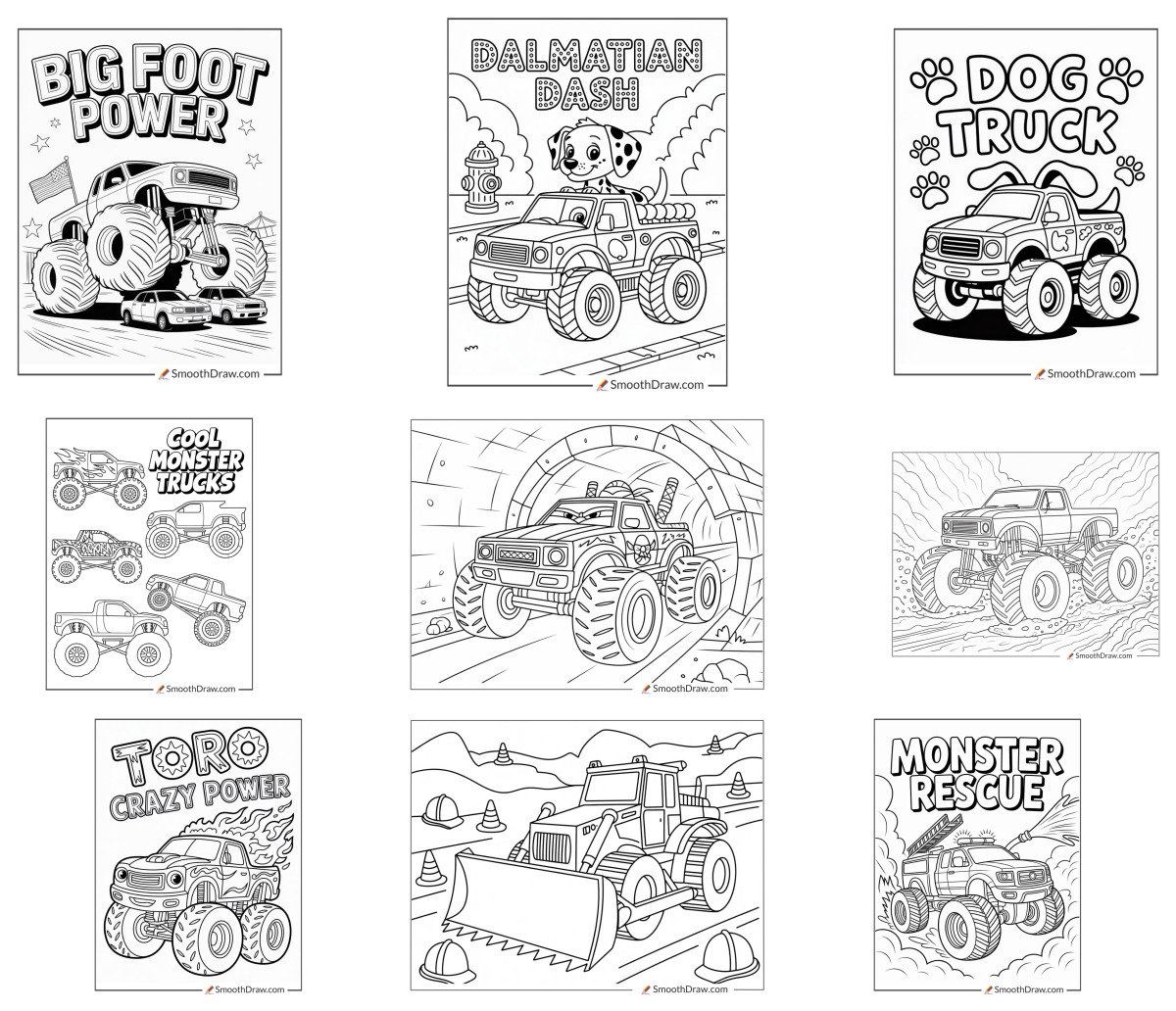 68 drawings — To color and print