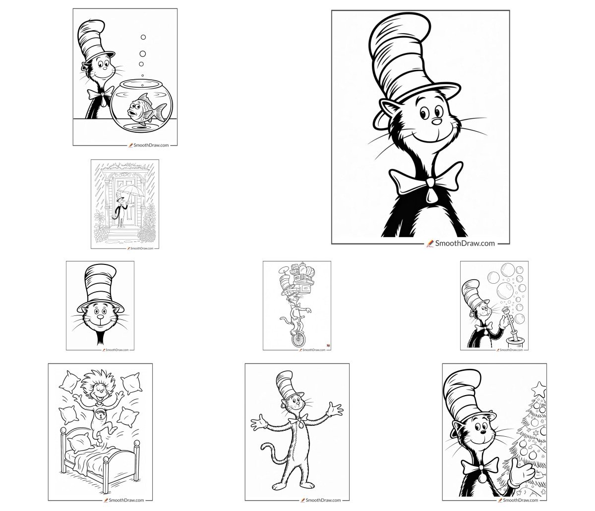 35 drawings — To color and print