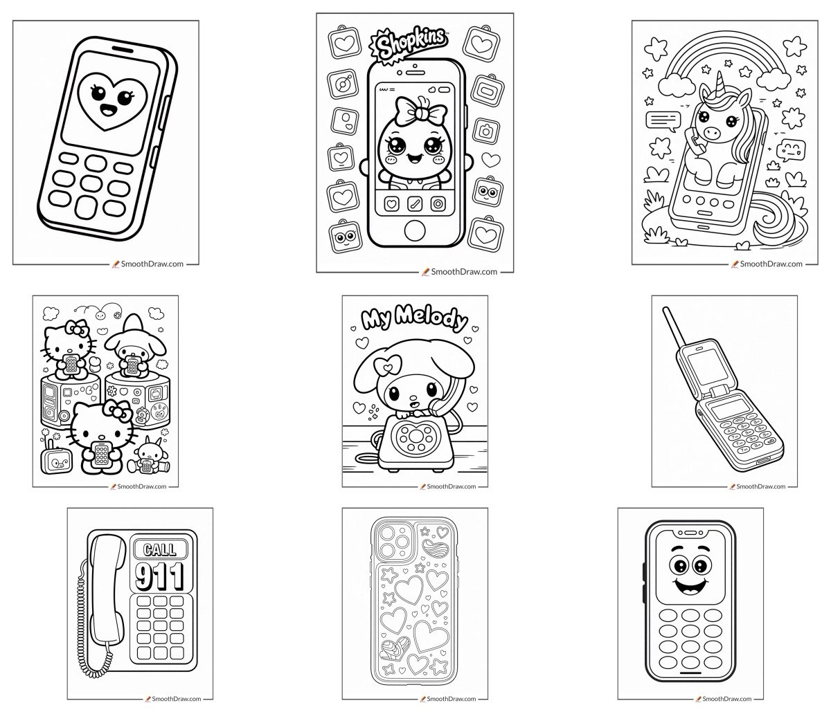 26 drawings — To color and print