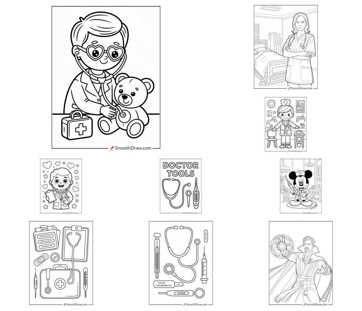 31 drawings — To color and print